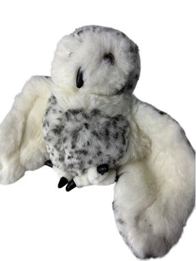 Folkmanis Puppets Snowy Owl Puppet 10" with 21" wing span - head rotates